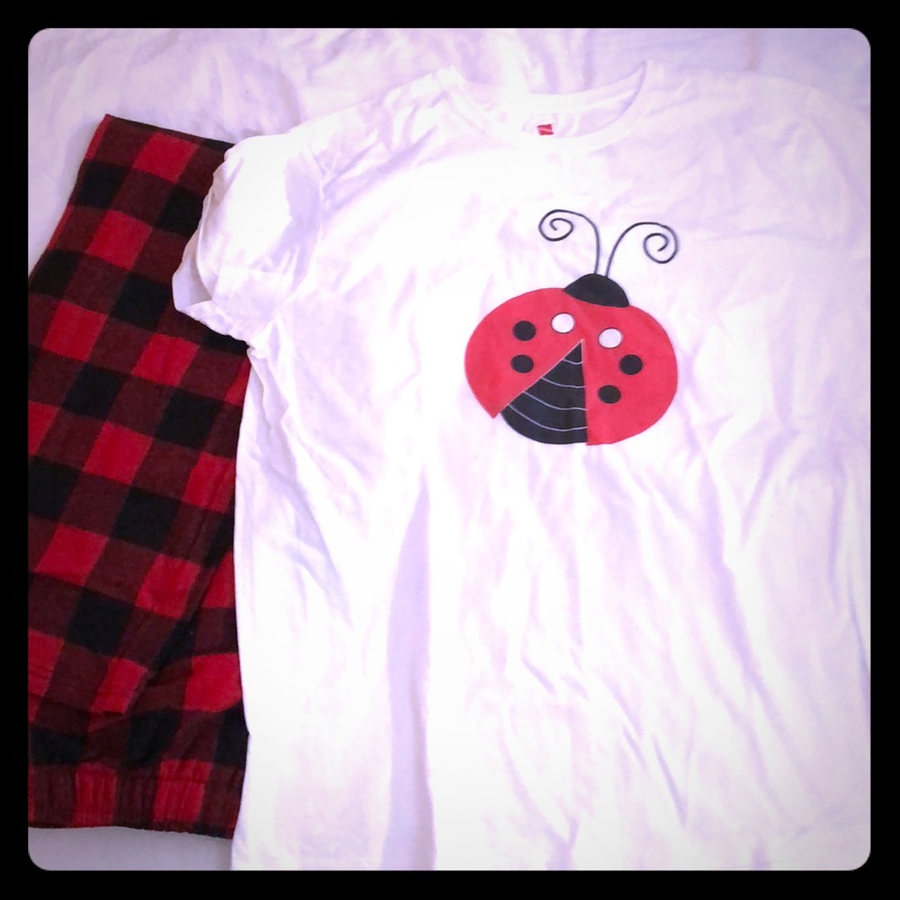 Brand new women’s ladybug pajama set.
